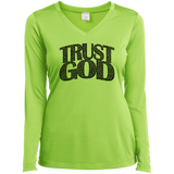 TRUST GOD MAZE Ladies V-Neck T-Shirt