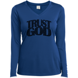 TRUST GOD MAZE Ladies V-Neck T-Shirt